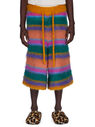 Marni Fuzzy Stripe Hooded Shorts Multicolour flmni0149015yel