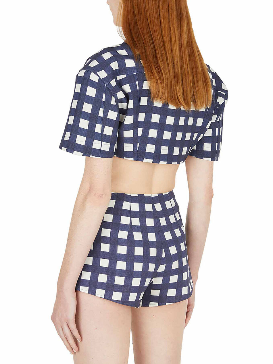 Le Haut Bebi Checked Crop Top