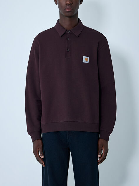 Logo Motif Polo Sweatshirt