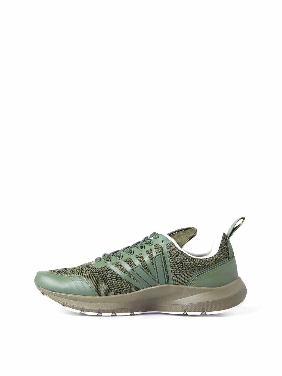 Green Runner Sneakers with Logo