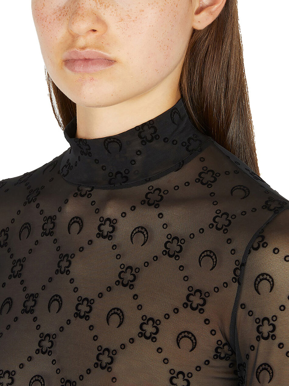 Flocked Monogram Top