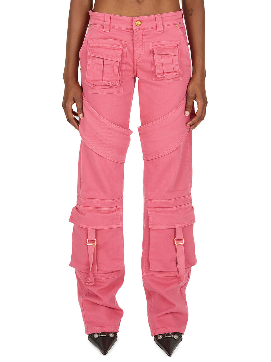 Cargo Pants in Pink Cotton