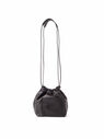 Jil Sander Drawstring Shoulder Bag in Black Leather Black fljil0245034blk
