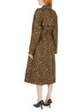 Rokh Leopard Print Trench Coat Brown flrok0249007brn