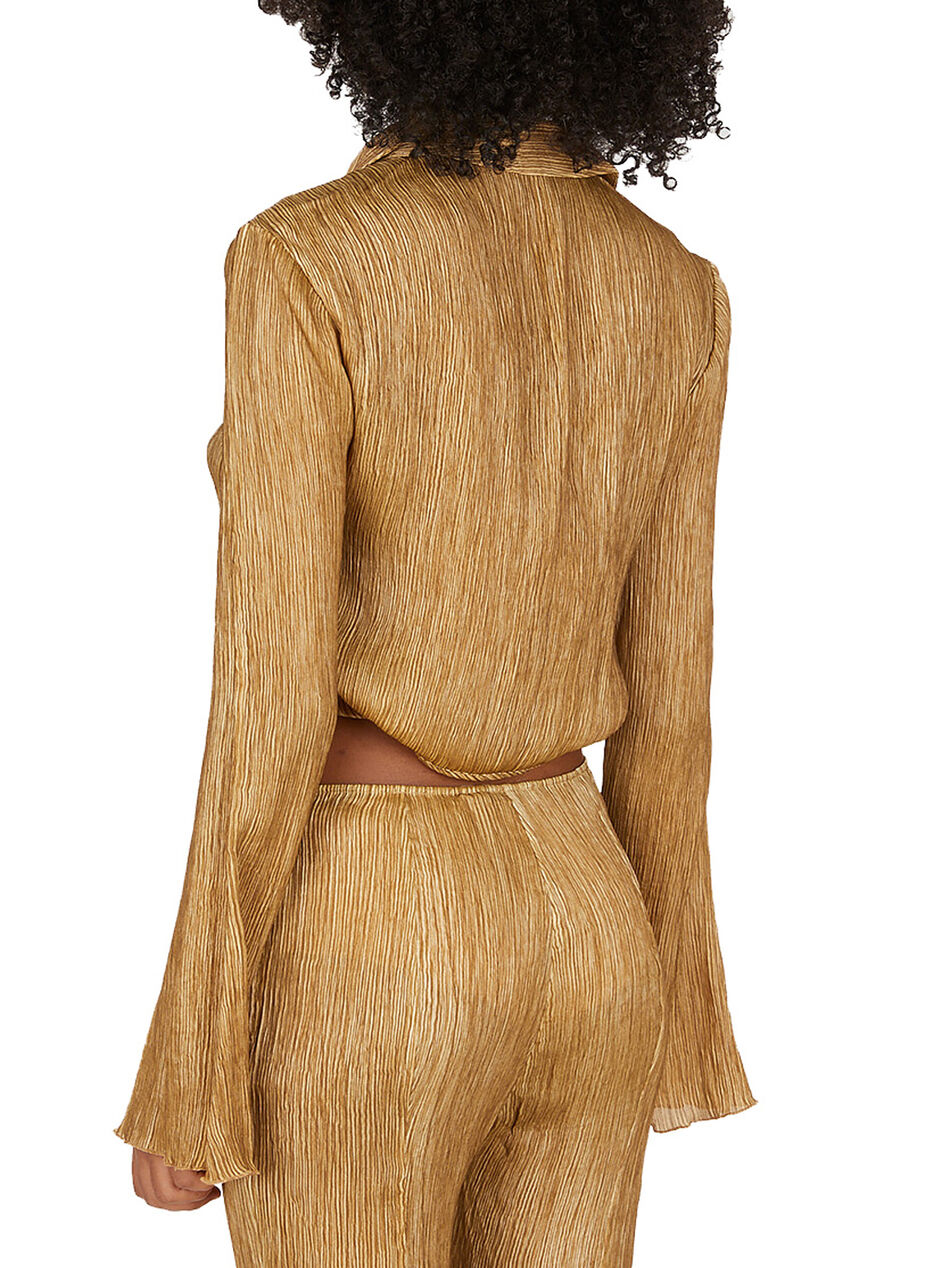 Plisse Wrap Shirt