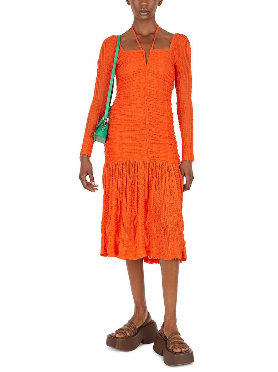 Stretch Dress with Square Neckline