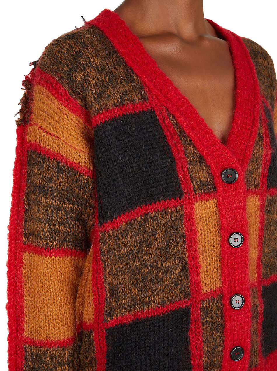 Geometric Jacquard Cardigan