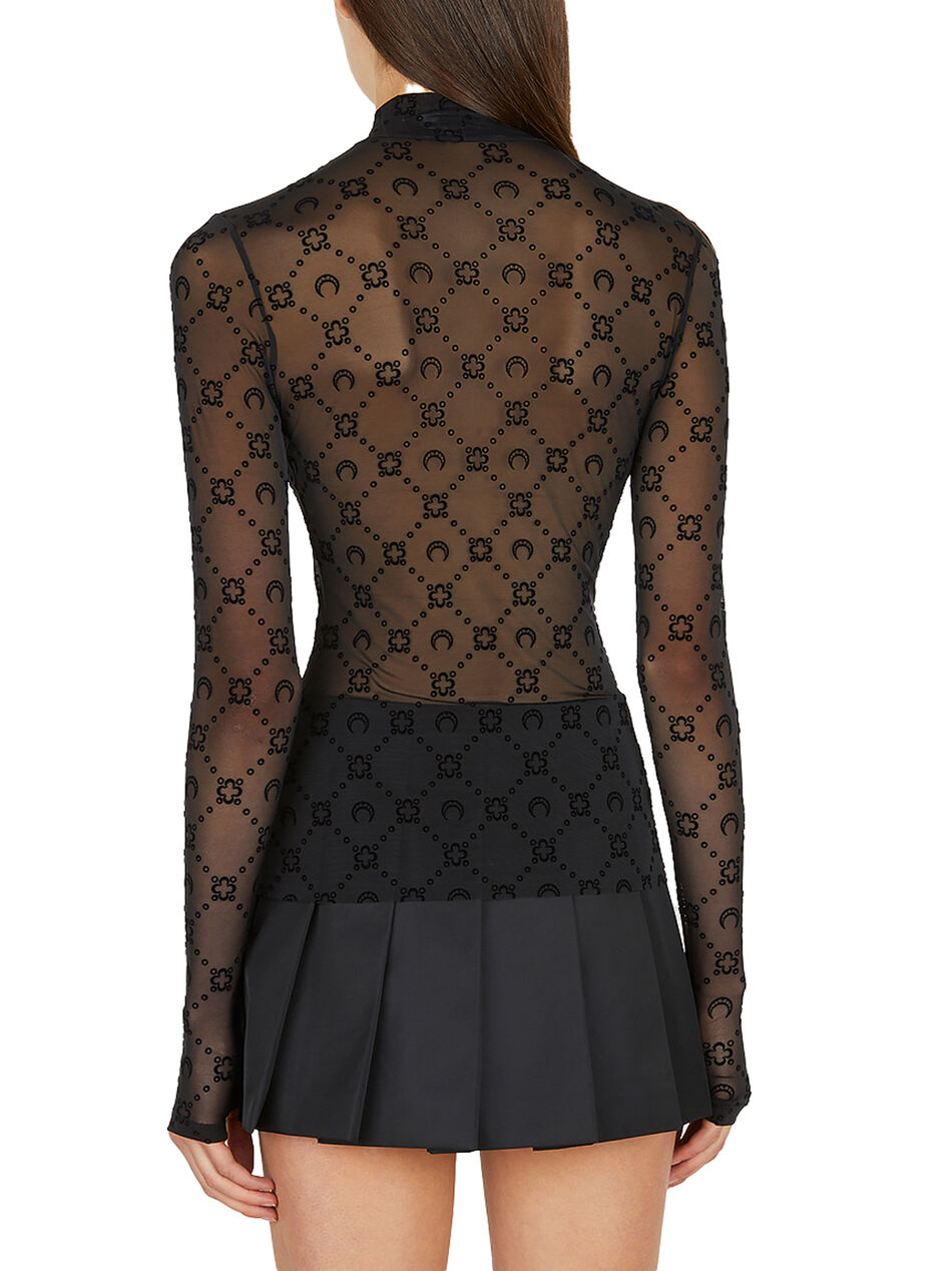 Flocked Monogram Top