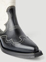 GANNI Mid Embroidered Western Boots Black flgan0250019blk