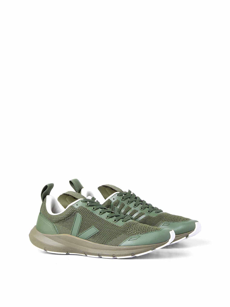 Green Runner Sneakers with Logo