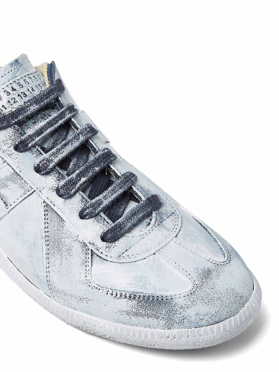 Replica Sneaker in Painted Effect Leather