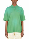 Acne Studios Polo Shirt in a Green Gradient Finish  flacn0247003grn