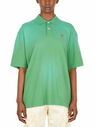 Acne Studios Polo Shirt in a Green Gradient Finish Green flacn0247003grn