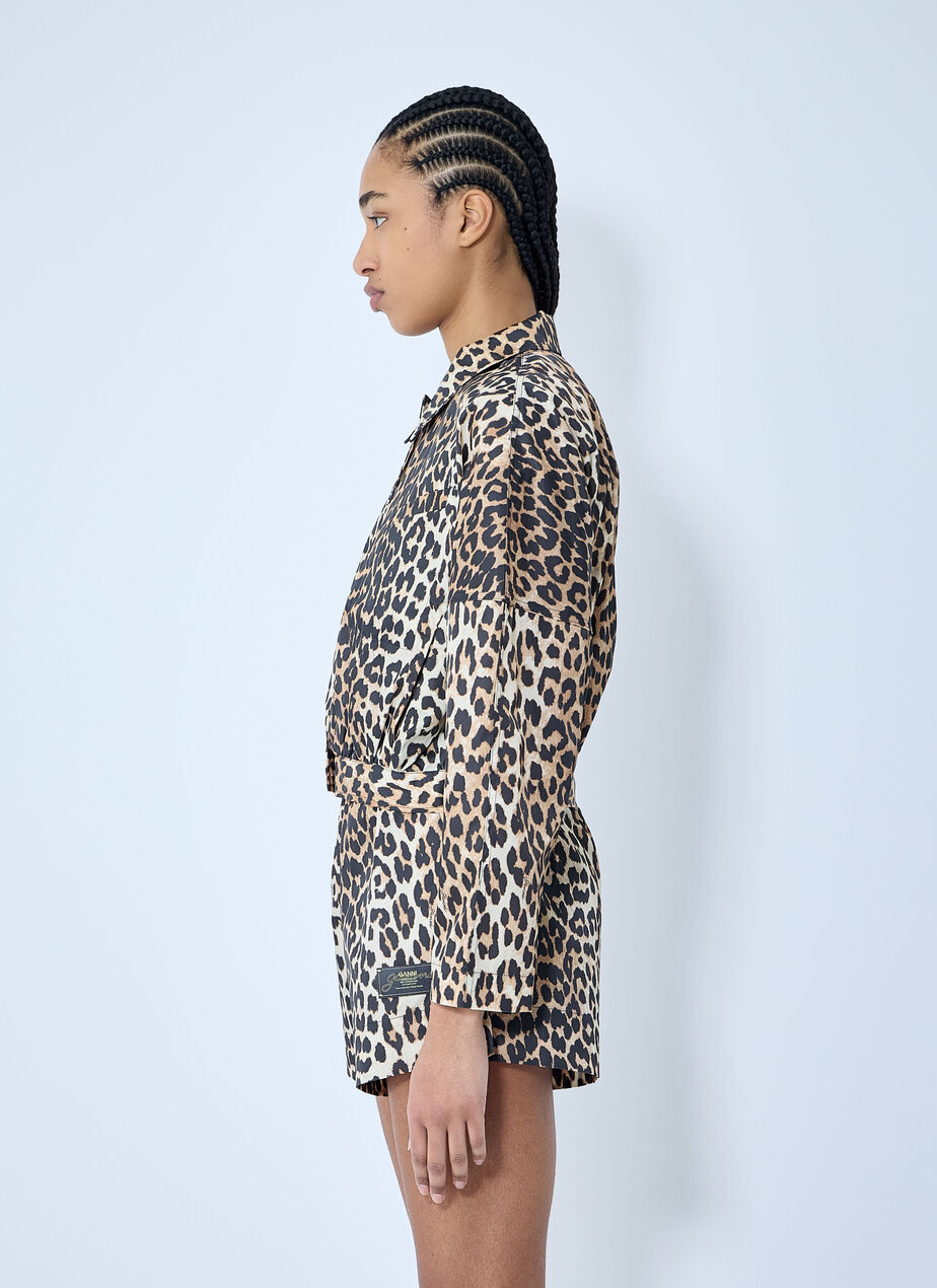 Duchesse Leopard Print Short Jacket