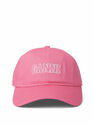 GANNI Logo Embroidery Baseball Cap in Pink  flgan0251003pin