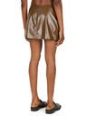 GANNI Patent Mini Skirt Brown flgan0251080grn