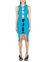 A. ROEGE HOVE Katrine Mini Dress W. String Closure Blue flarh0250001blu