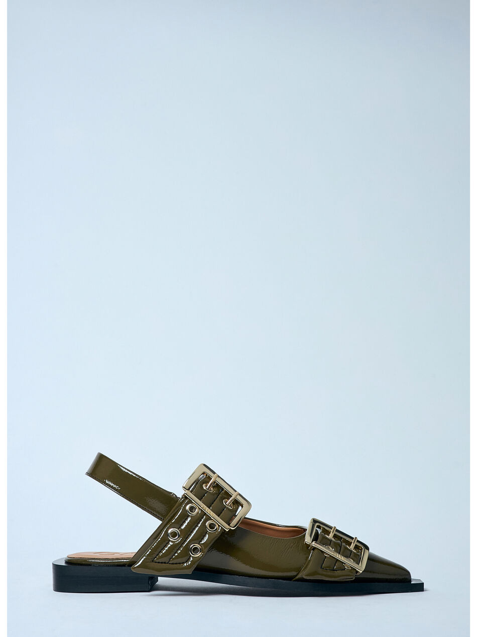 Feminine Buckle Ballerina Flats