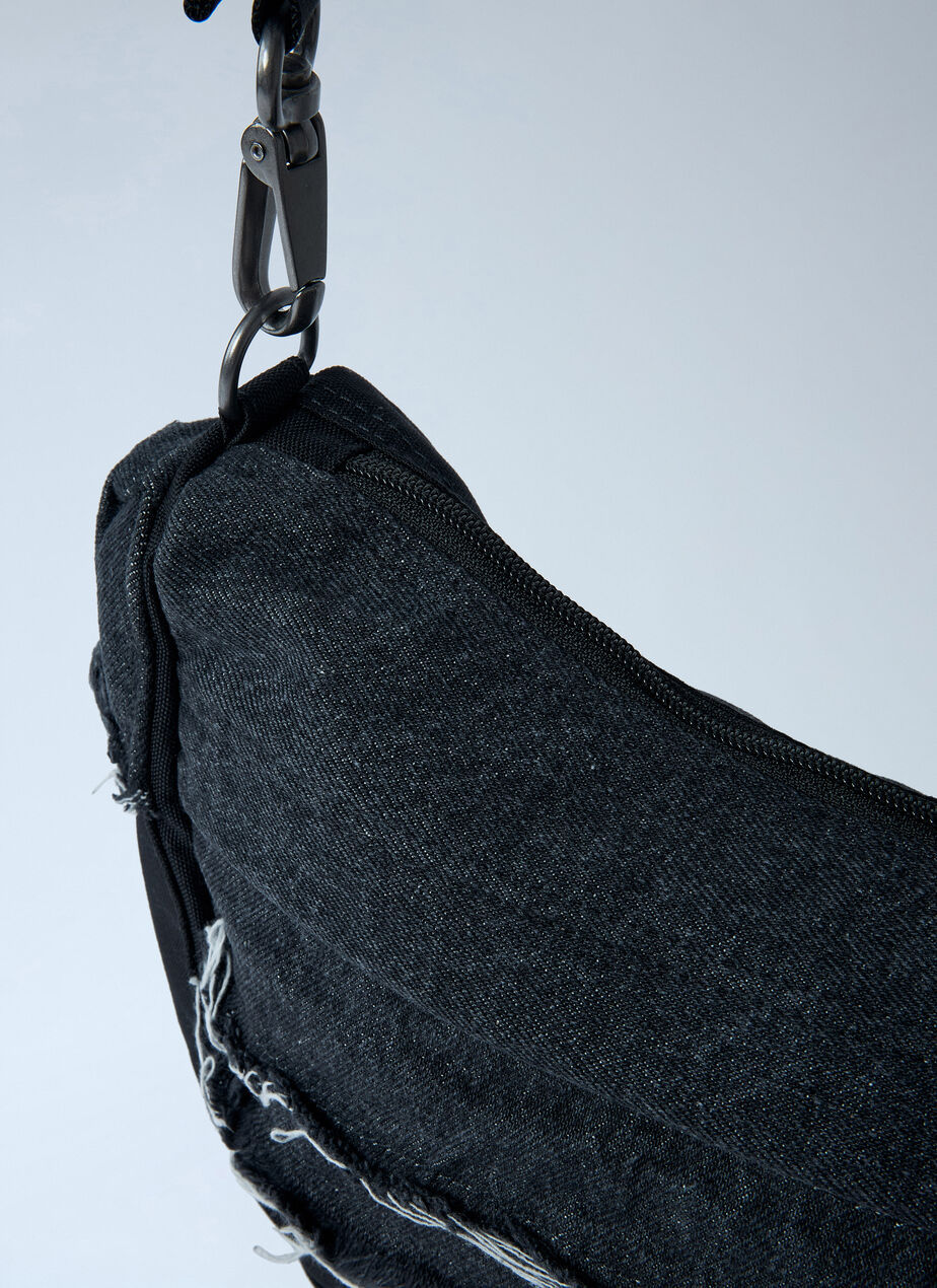 Distressed Logo Patch Shoulder Bag