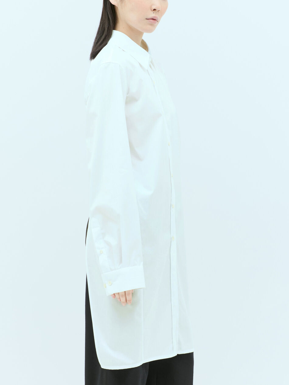 Open-Rear Poplin Shirt