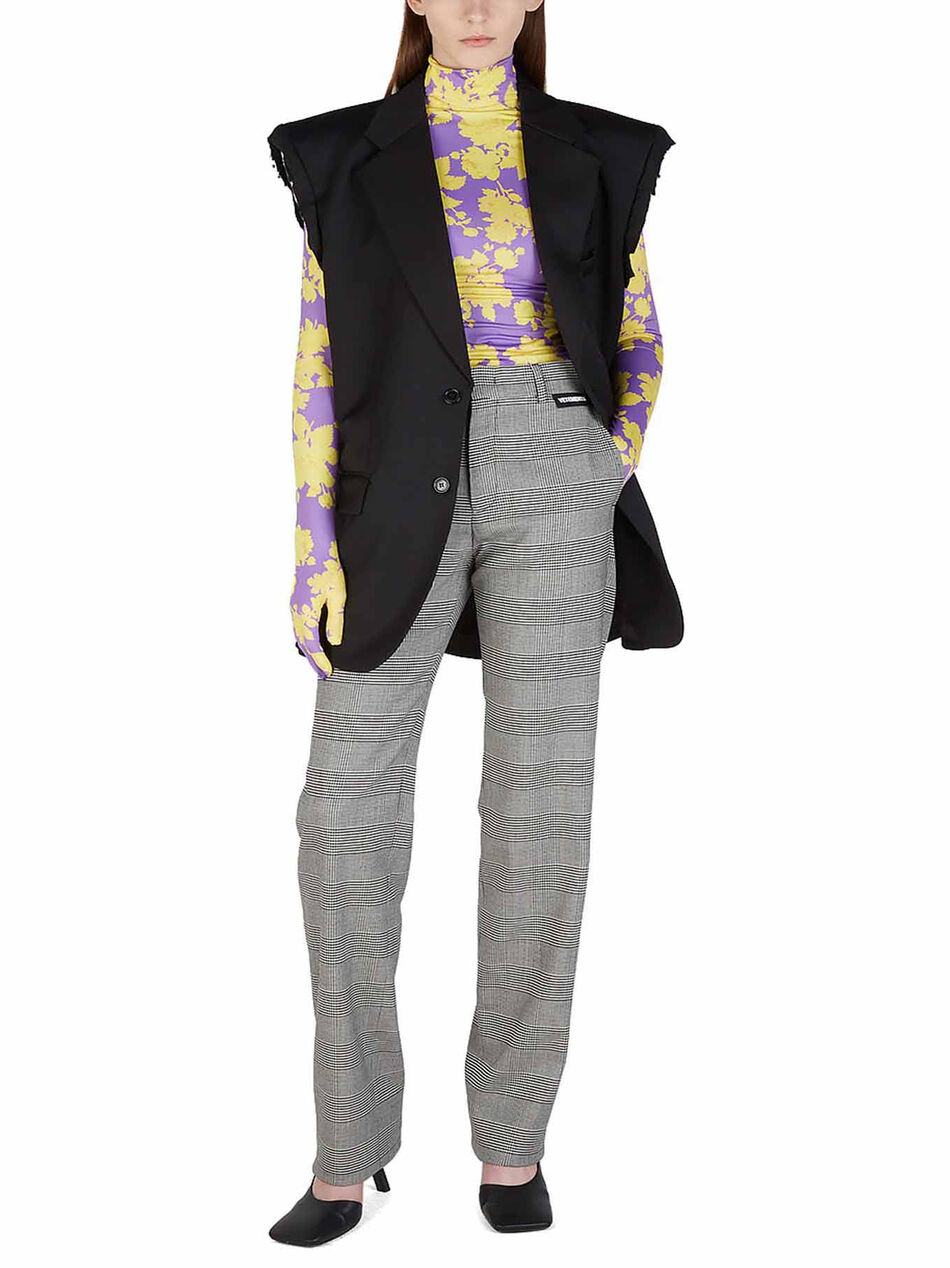 Acid Flower Stretch Top with Gloves