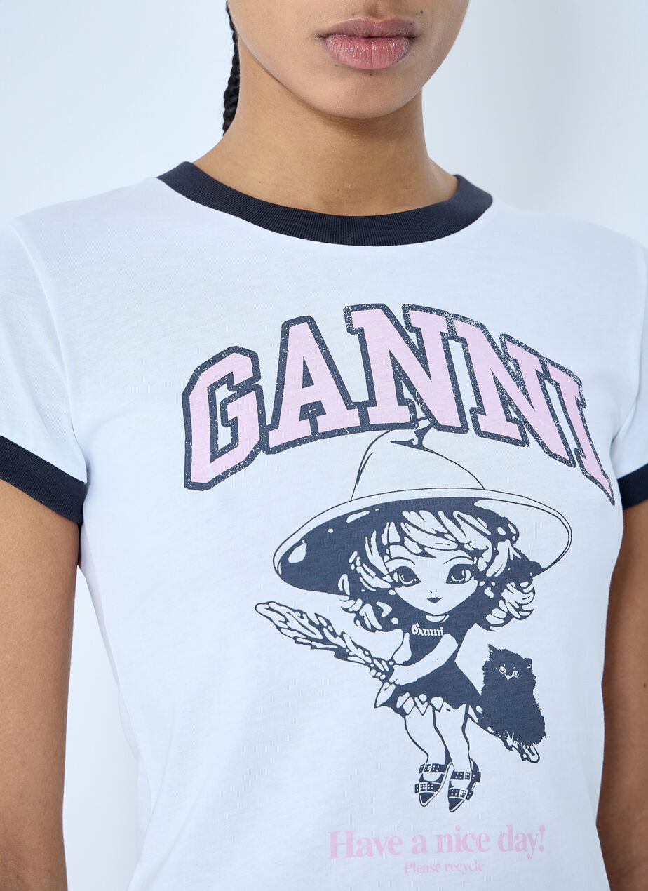 Witch And Logo Print T-Shirt