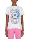GANNI Logo Sun T-Shirt White flgan0250012wht