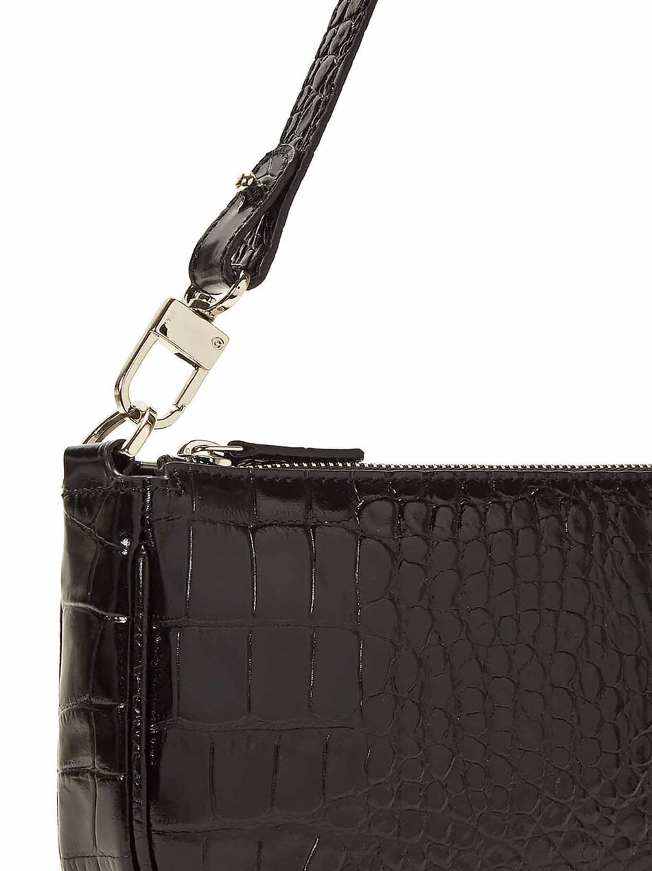 Black Leather Rachel Bag