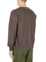 Eckhaus Latta Lapped Long Sleeve T-Shirt with Graphic Print Brown fleck0149002brn