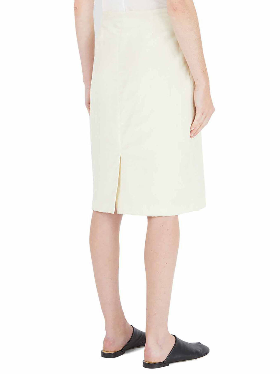 High Rise White Skirt