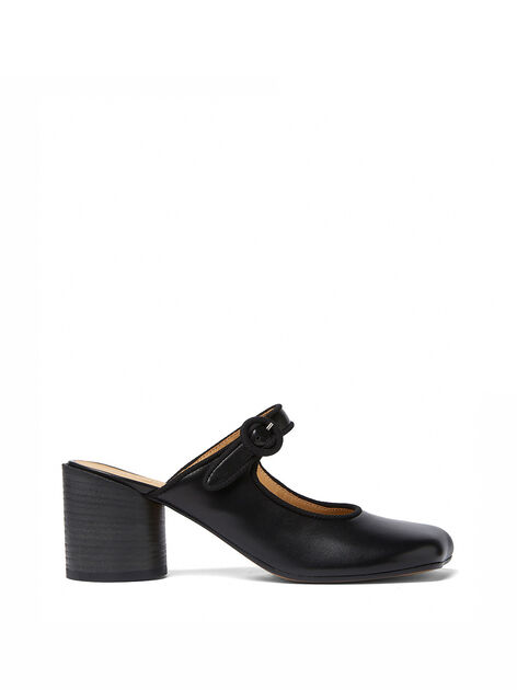 Black Mary Jane Mules Shoes