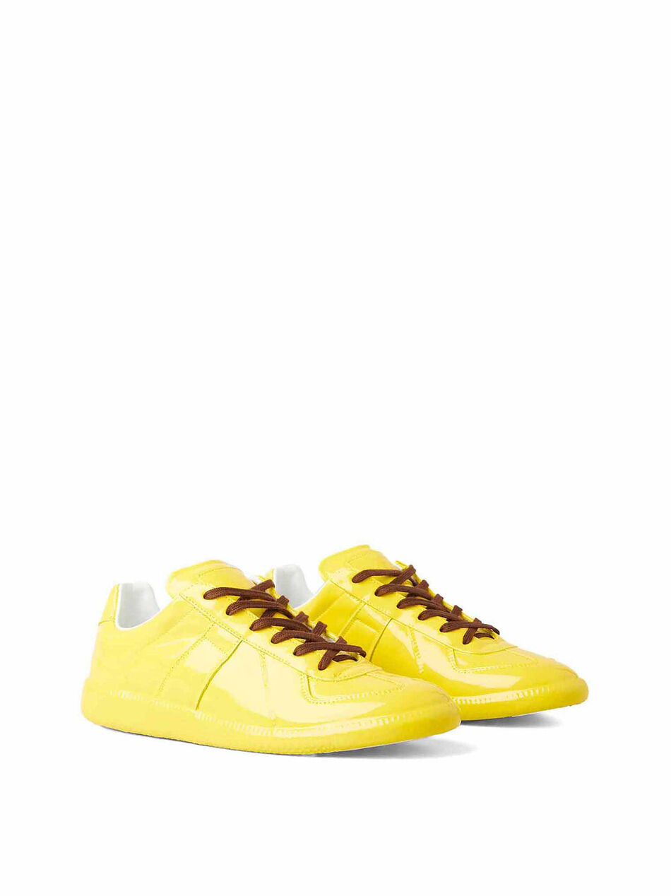 Replica Sneakers in Yellow Patent Leather