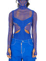 Dion Lee Visceral Lace Masked Bodysuit Blue fldle0250001blu