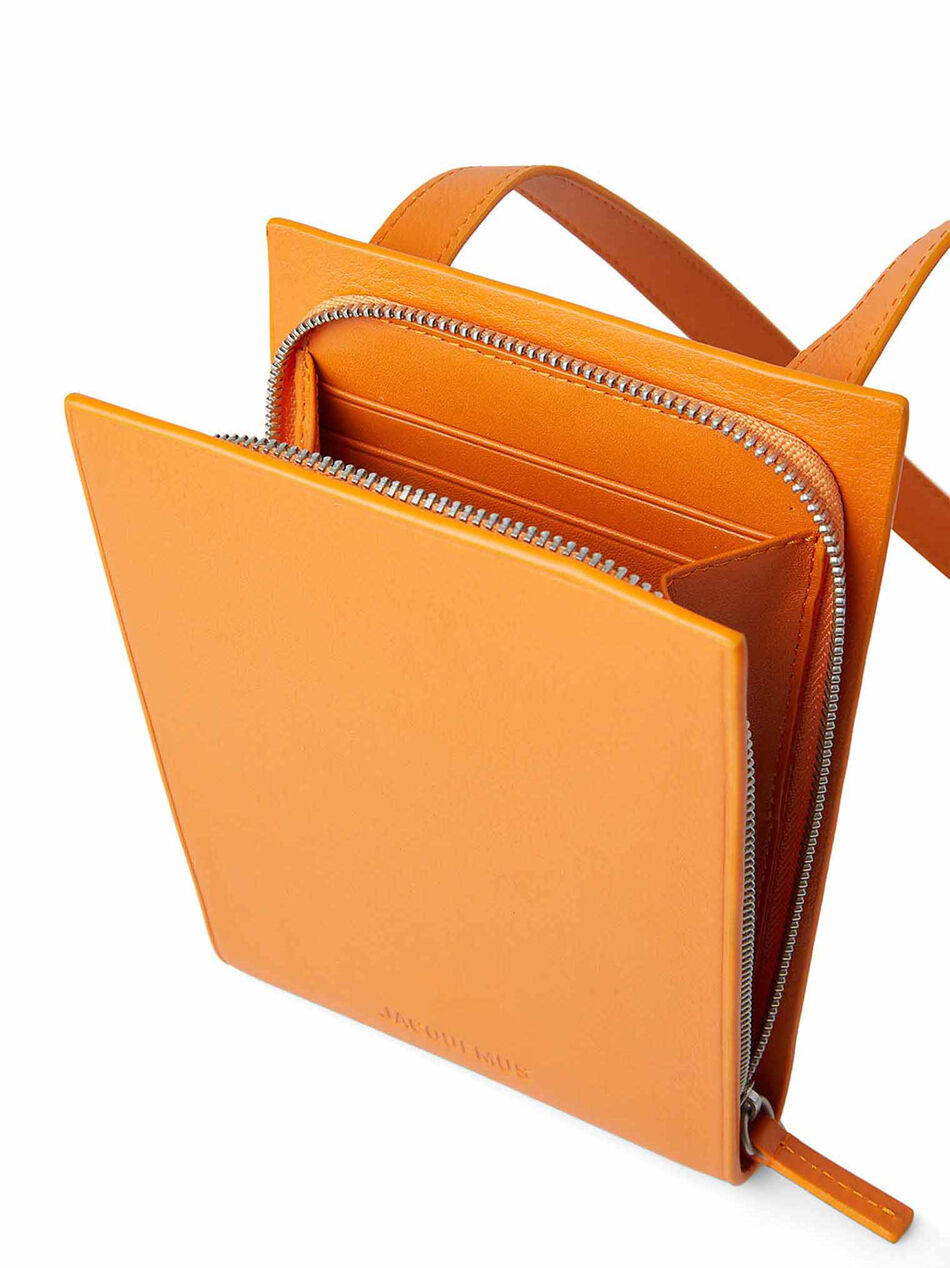 Le Gadju Lanyard Orange Leather Wallet