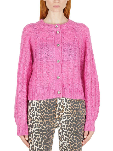 Pink Mohair Cardigan