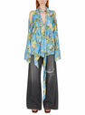 Acne Studios Floral Wrap Shirt  flacn0250043blu