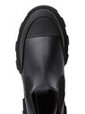 GANNI Leather Chelsea Ankle Boots in Black  flgan0350001blk