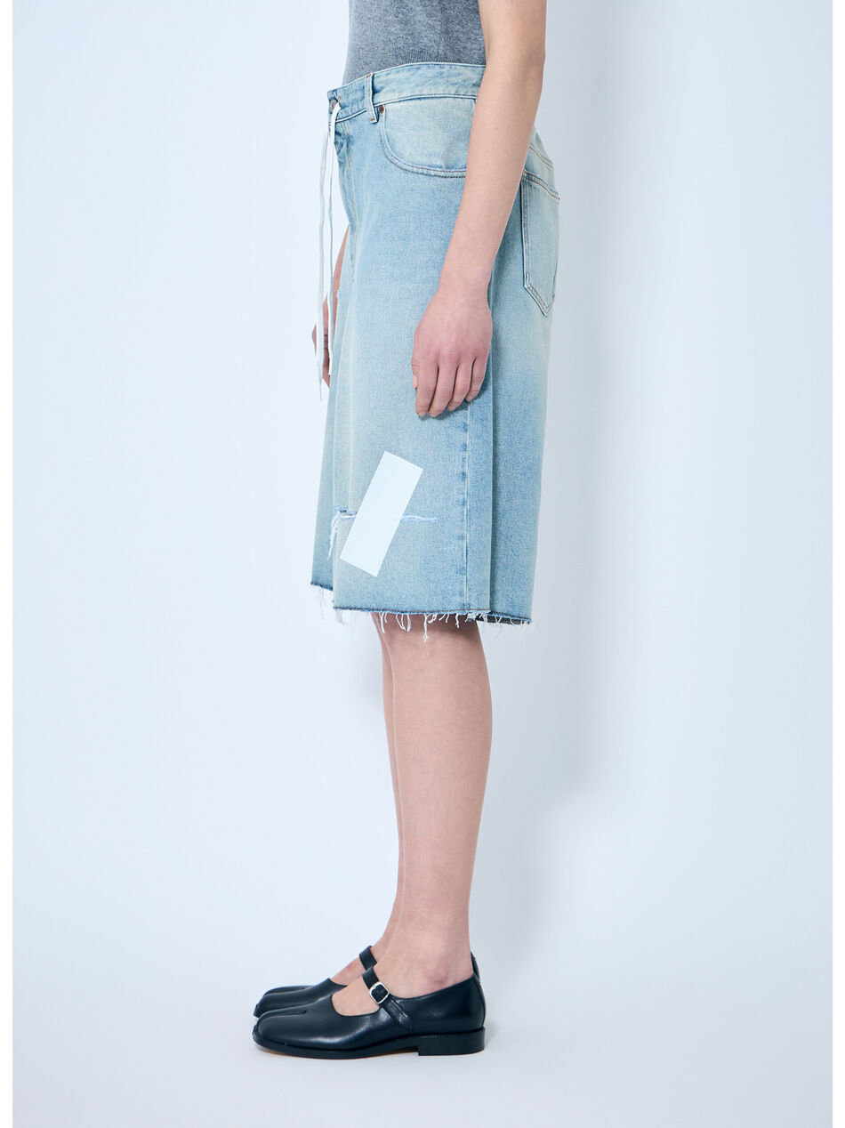 Distressed Denim Shorts