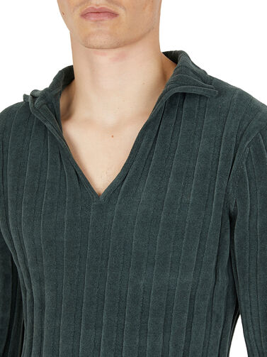 Acne Studios Velour Polo Top | THE FLAMEL®