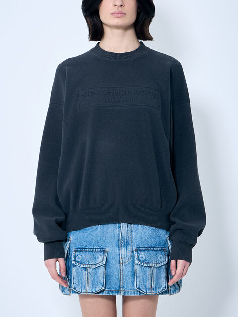 Logo Embossed Sweater