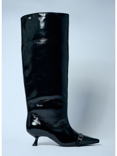 Eyelets Slouchy High Shaft Boots