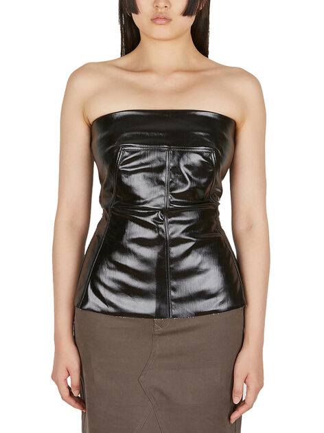 Coated Bustier Top