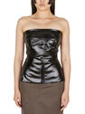 Rick Owens Coated Bustier Top  flric0249007blk