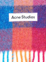 Acne Studios Sciarpa Multicolore a Quadri con Patch Logo Multicolore flacn0250093col