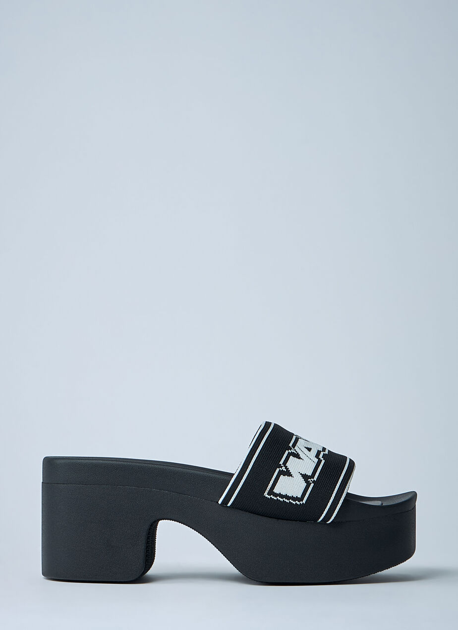 Logo Motif Platform Sandals