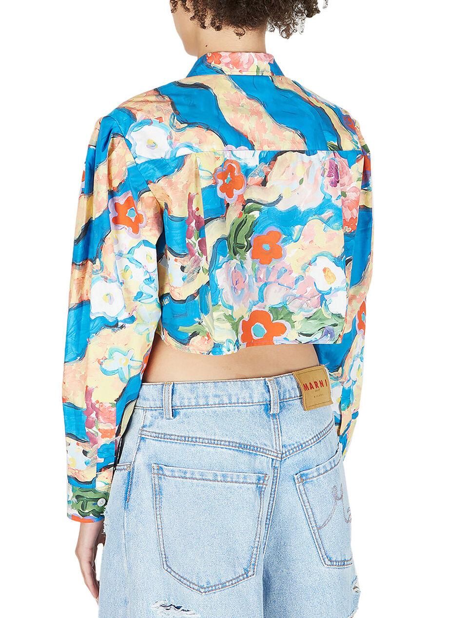 Cropped Printed Shirt