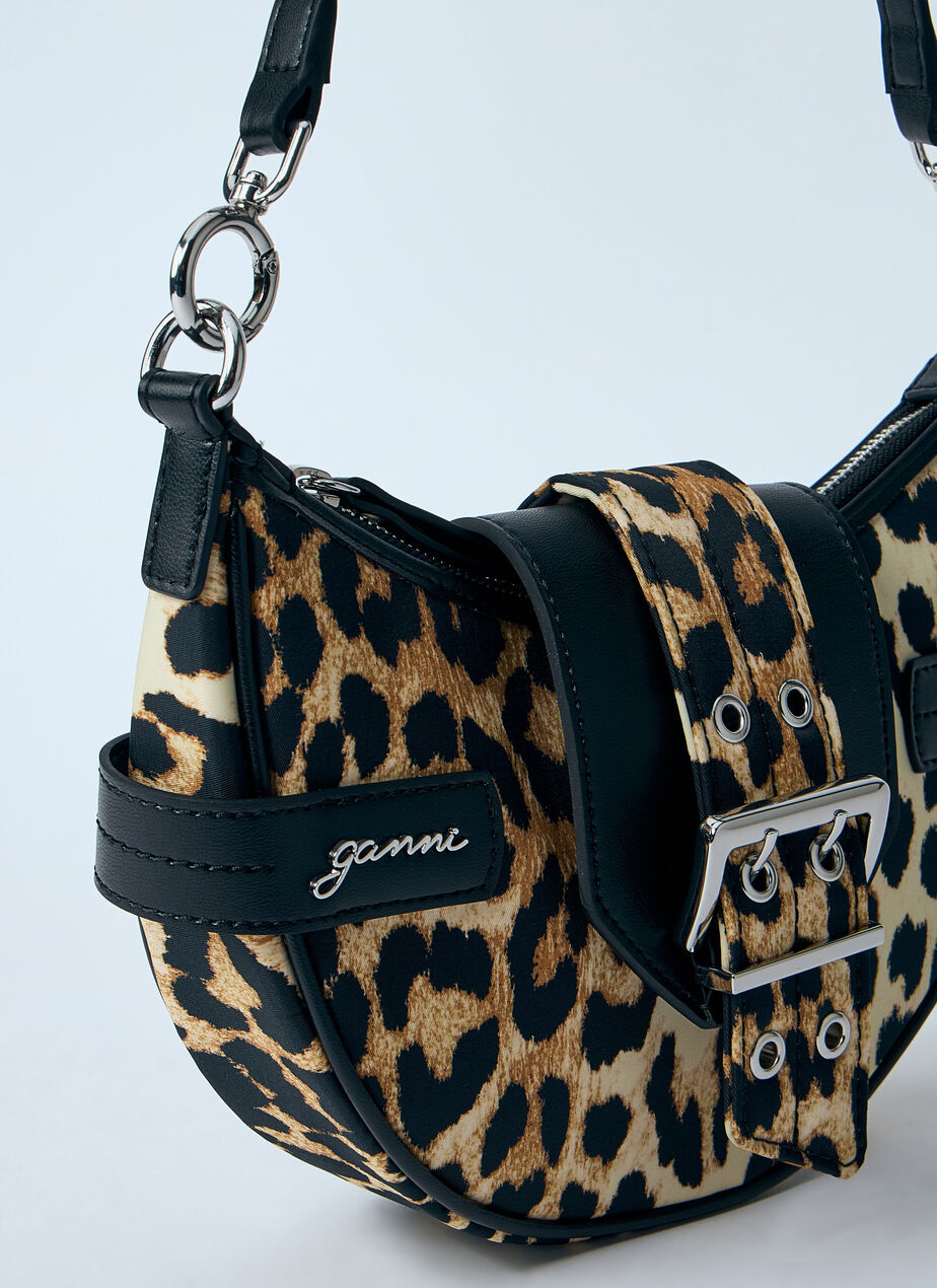 Small Leopard Bucky Crossbody Bag