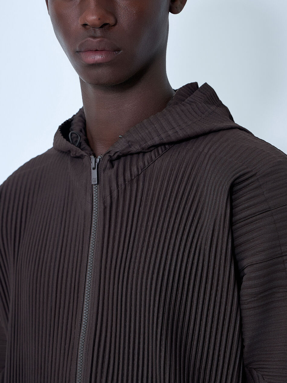 Pleated Hooded Jacket