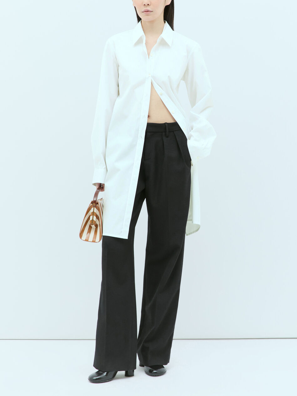Open-Rear Poplin Shirt