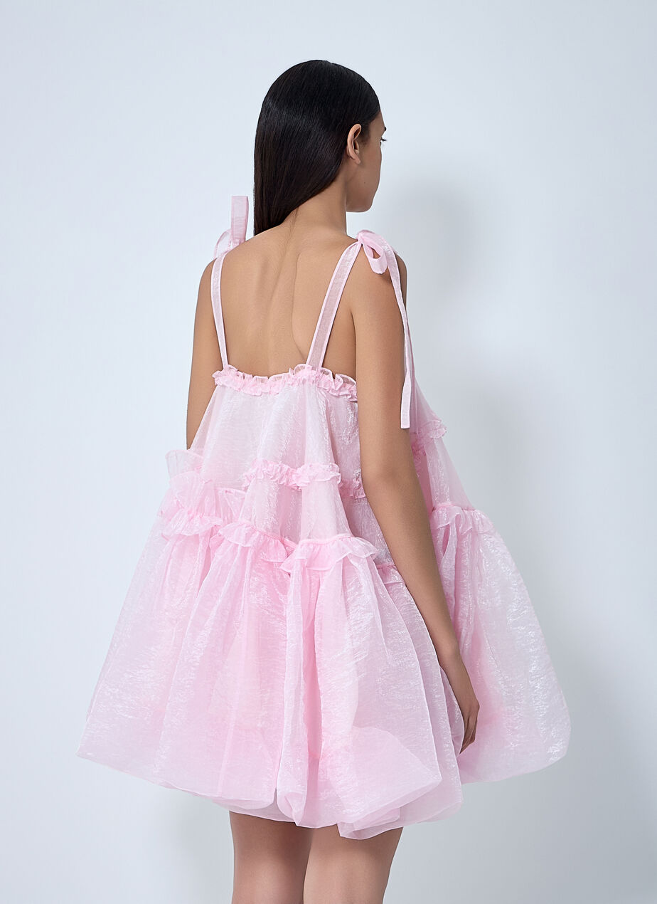 Ruffle Trim Midi Dress